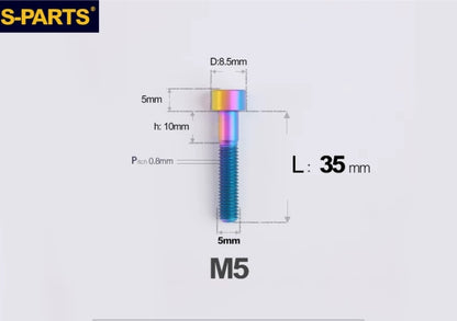 SPARTS M5 Titanium Socket Head Cap Bolts
