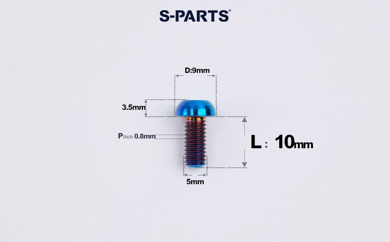 SPARTS A2 M5 Titanium Button Head Bolts for Bicycle Brake Caliper Upgrades Ultra-Light Fasteners