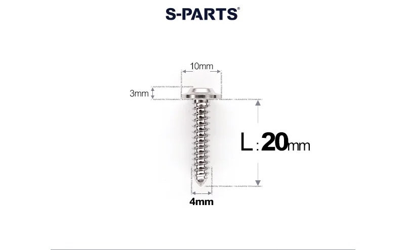 SPARTS M4 Titanium Self-Tapping Screws for Motorcycles