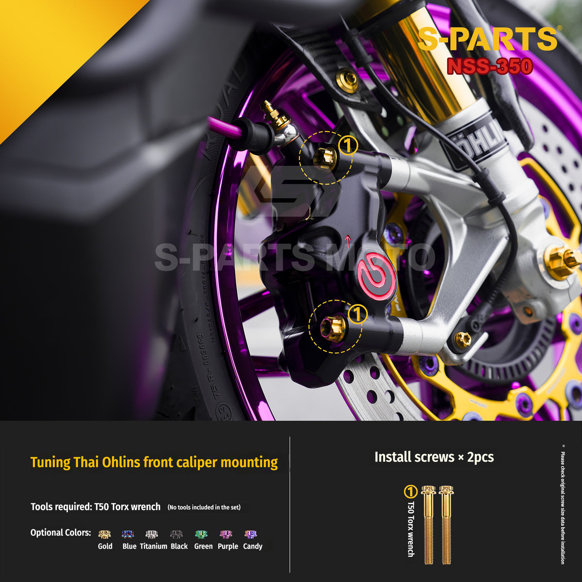 SPARTS Titanium Bolt Kit for Honda Forza NSS350 – Motorcycle Upgrade Fasteners