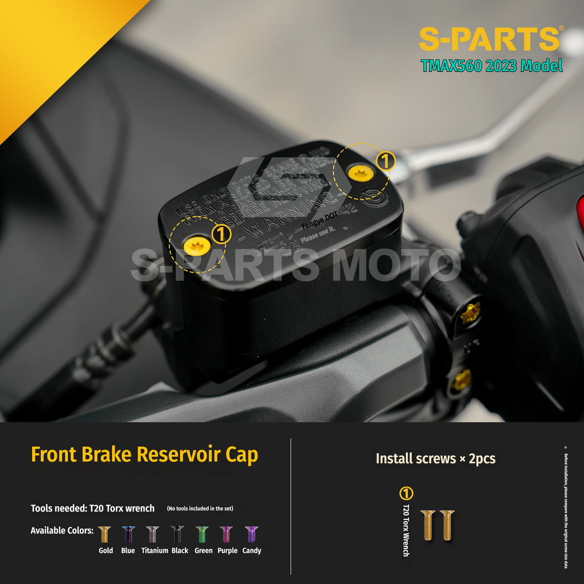 SPARTS Titanium Bolt Kit for Yamaha TMAX560 2023-Front & Cockpit System