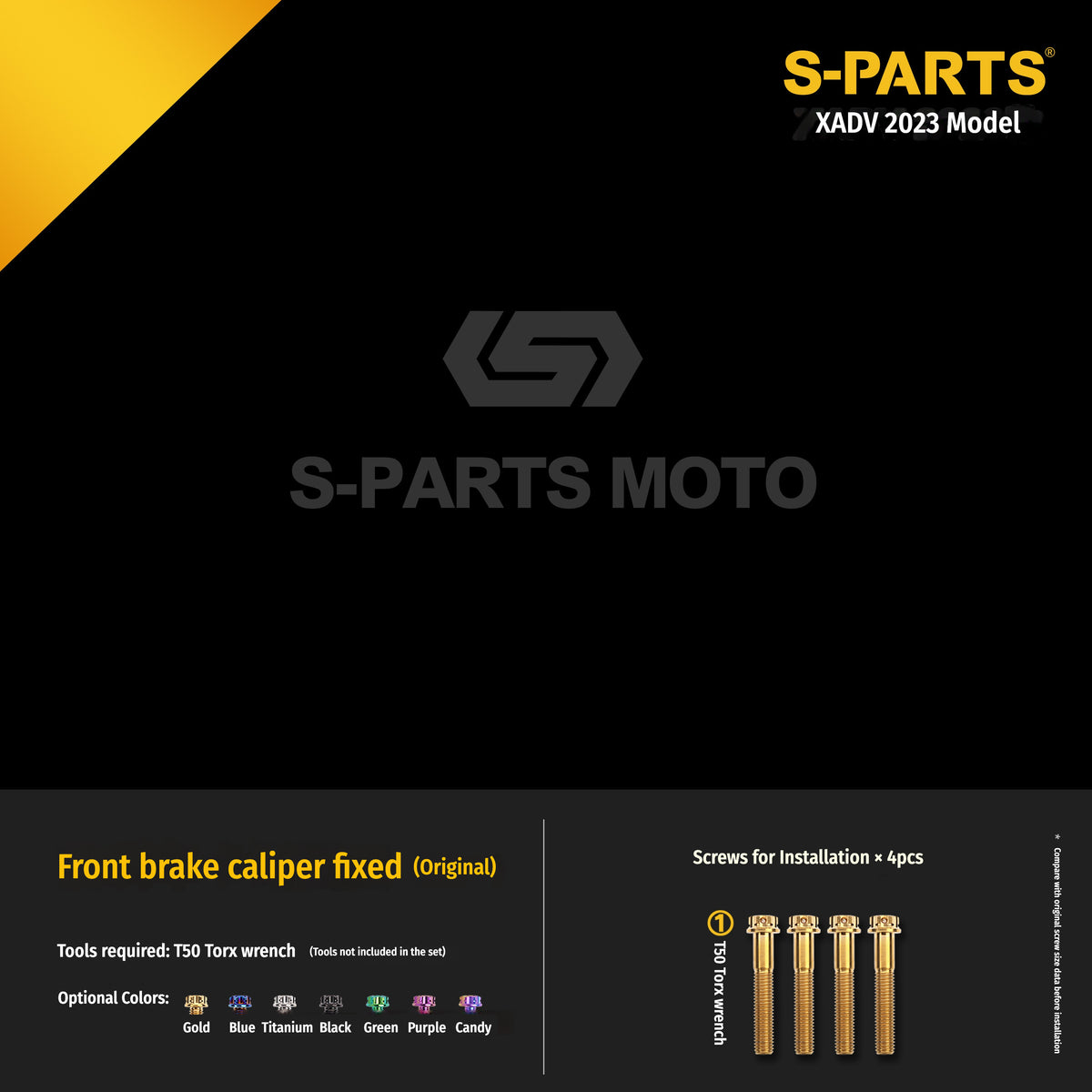SPARTS  Titanium Alloy  Upgrade Bolt Set for Honda XADV 750 2023 Motorcycle
