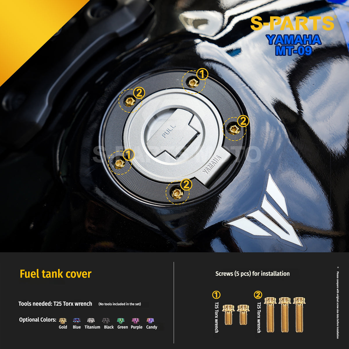 SPARTS Titanium Bolt Kit | TC4 Grade for  Yamaha MT-09 Motorcycle Fasteners