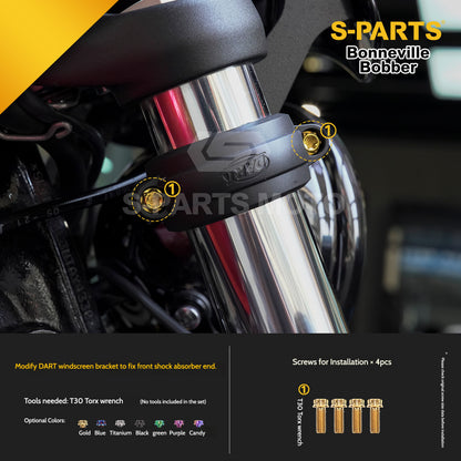 SPARTS Titanium Set Screws for Triumph Bonneville Bobber Motorcycle
