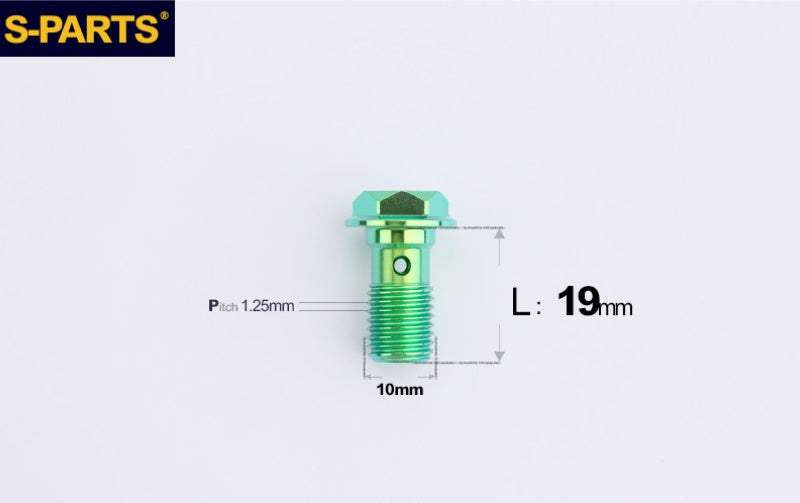 SPARTS M10 Single-Hole Banjo Bolt Hex Head – TC4 Titanium Brake Line Bolt for Motorcycle Calipers