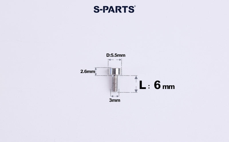 SPARTS M3 L6-20 Classic Button Head Titanium Color Titanium Bolt