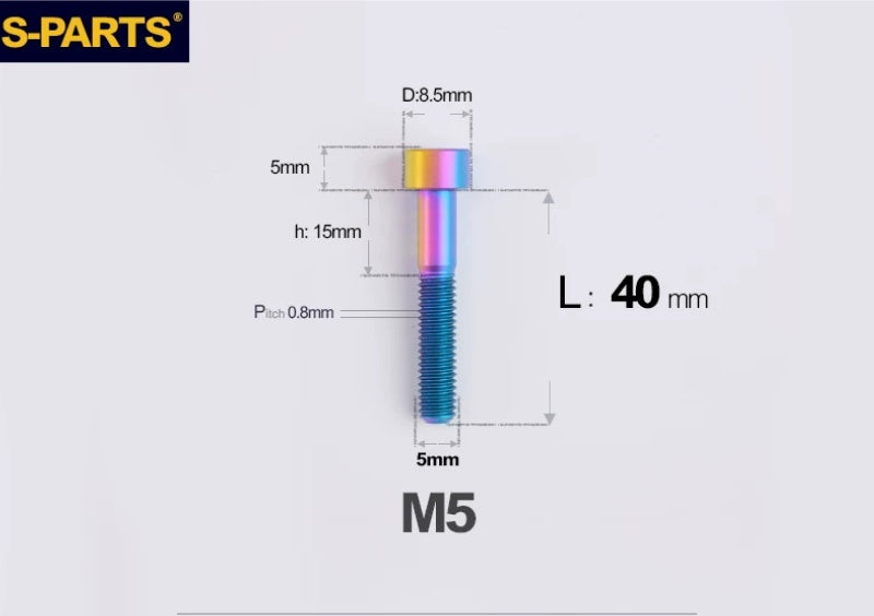 SPARTS M5 Titanium Socket Head Cap Bolts