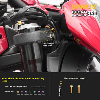 SPARTS Titanium Bolt Kit for Ducati New Monster SP 950 – CNC Titanium Upgrade Kit