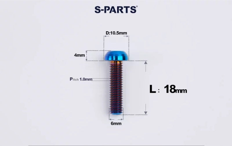 SPARTS M6×8–35mm Titanium Button Head Bolts for Bicycle Brake Calipers