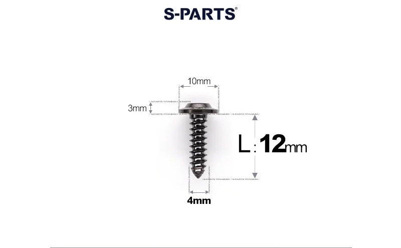 SPARTS M4 Titanium Self-Tapping Screws for Motorcycles