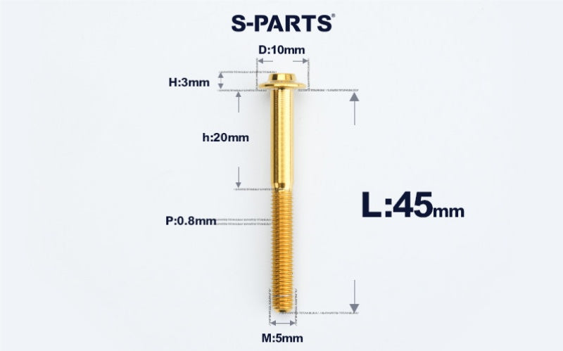 SPARTS A3 M5×L6-50 D10 Titanium Button Head Bolt for Motorcycle & Bicycle Lightweight Custom Fasteners