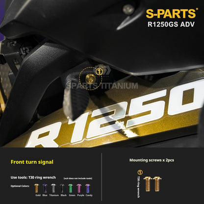 SPARTS Titanium Bolt Kit for BMW R 1250GS ADV – CNC Titanium Upgrade Kit