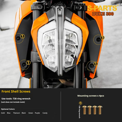 SPARTS KTM Duke 390 Full Bike Titanium Bolt Kit | Premium TC4 Motorcycle Fasteners