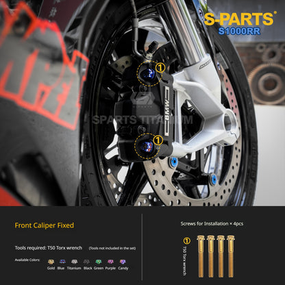 SPARTS Titanium Chassis Bolt Kit Brake Disc Caliper Sprocket Screws for BMW S1000RR