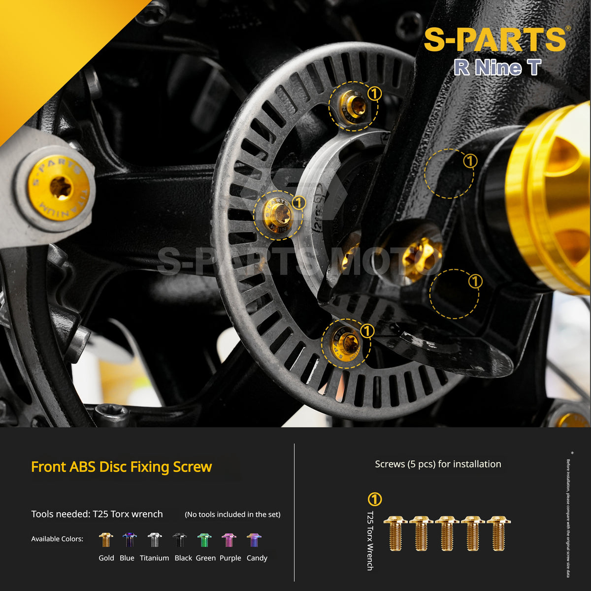 S-PARTS Premium Titanium Braking & Handling Upgrade Kit for BMW R nineT