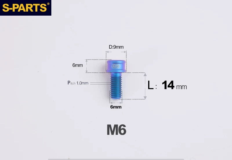 SPARTS M6×10–40mm SL Super Lightweight Titanium Socket Cap Bolts for Bicycles