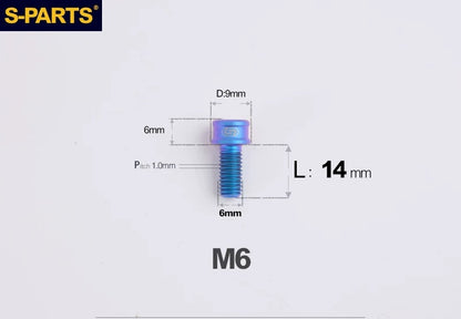 SPARTS M6×10–40mm SL Super Lightweight Titanium Socket Cap Bolts for Bicycles