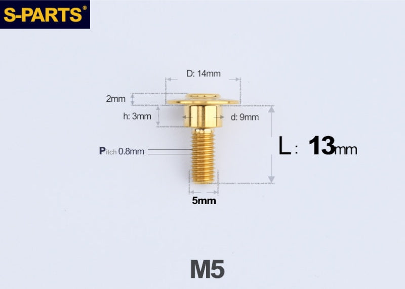 SPARTS M5 Titanium Button Head Shoulder Bolt