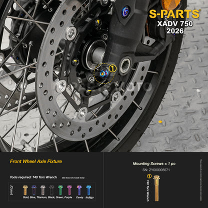 SPARTS Titanium Bolt Kit for Honda X-ADV 750 2026 Bodywork Fasteners