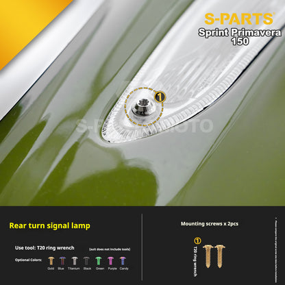 SPARTS Titanium Screw Set for Vespa Sprint/Primavera 150 – Custom Candy Color & CNC Titanium Upgrade Kit