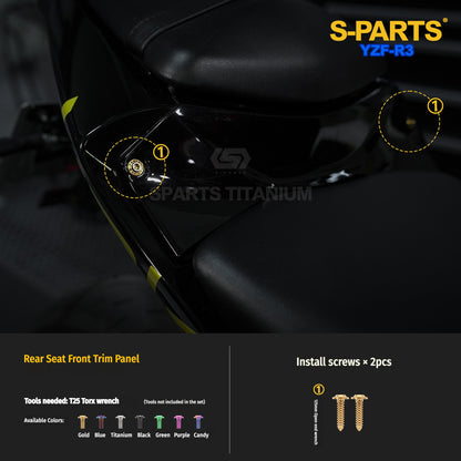 Yamaha YZF-R3 Titanium Fairing & Body Panel Bolts | SPARTS