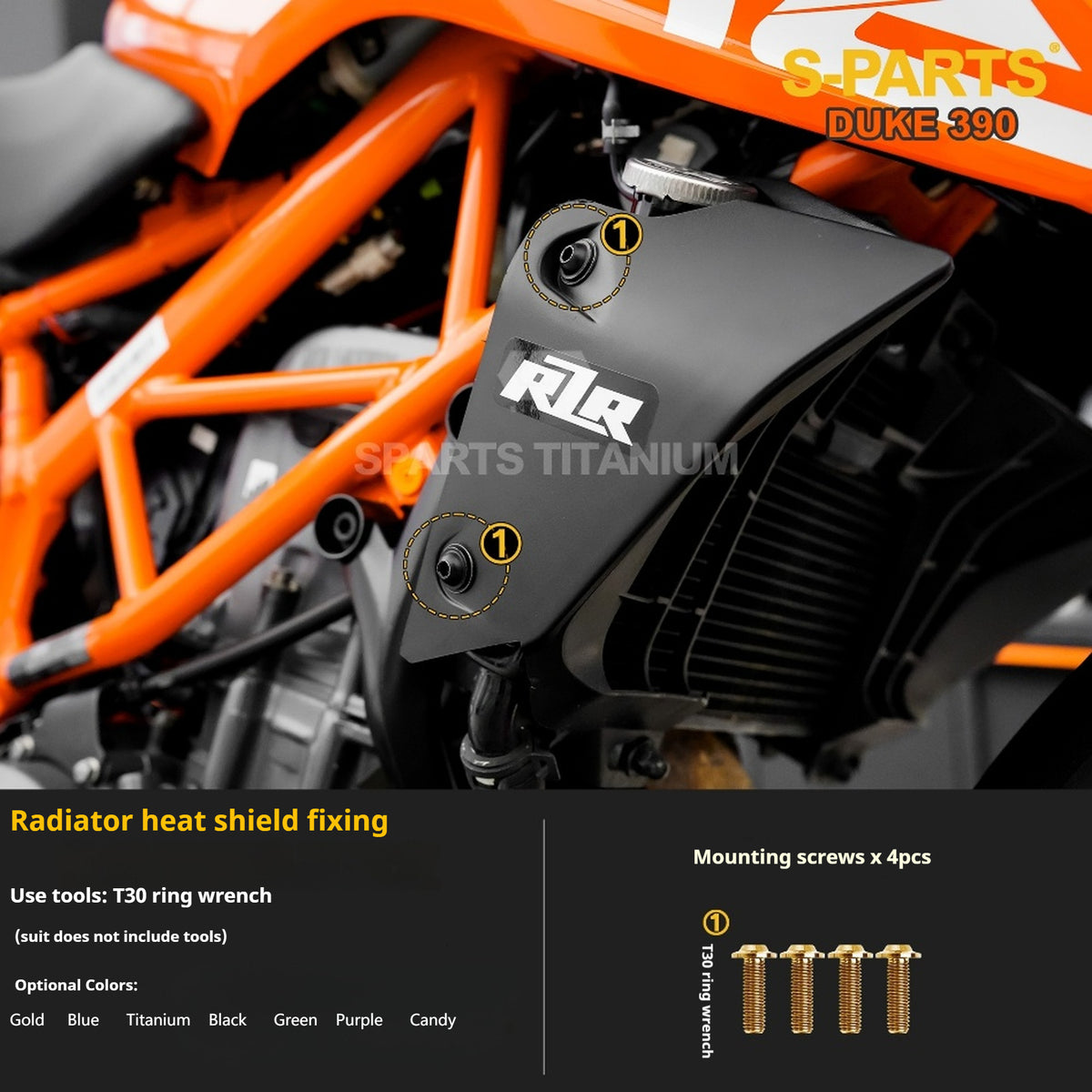 SPARTS KTM Duke 390 Full Bike Titanium Bolt Kit | Premium TC4 Motorcycle Fasteners