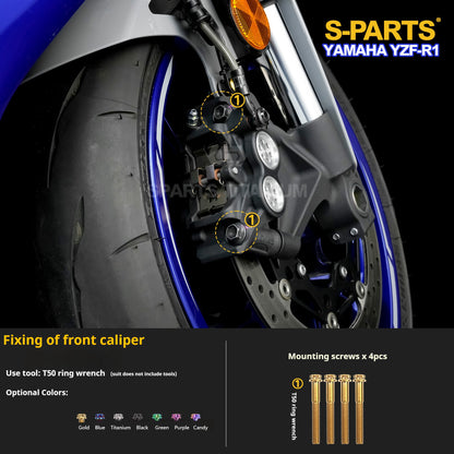 SPARTS TC4 Titanium Bolt Kit for Yamaha YZF-R1 | Motorcycle Titanium Bolt Upgrade