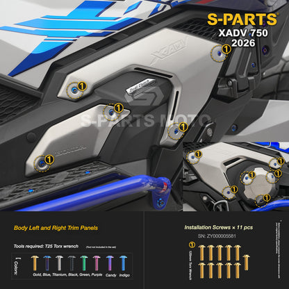 SPARTS Titanium Bolt Kit for Honda X-ADV 750 2026 Bodywork Fasteners