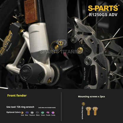 SPARTS Titanium Bolt Kit for BMW R 1250GS ADV – CNC Titanium Upgrade Kit