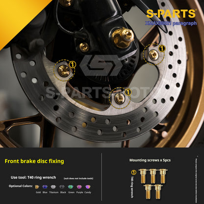 SPARTS Titanium Bolt Kit for 2021 Yamaha XMAX 300 Motorcycle Upgrade
