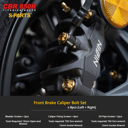 S-PARTS TC4 Titanium Bolt Kit for Honda CBR650R / CB650R