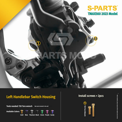 SPARTS Titanium Bolt Kit for Yamaha TMAX560 2023-Front & Cockpit System