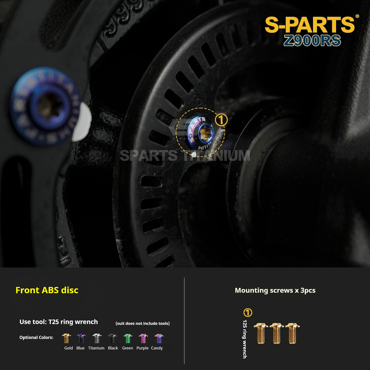 SPARTS Titanium Screw Set for Kawasaki Z900RS – Motorcycle Upgrade Kit