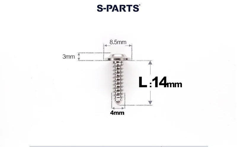 SPARTS M4 D8.5 Titanium Truss Head Self-Tapping Screws for Motorcycles
