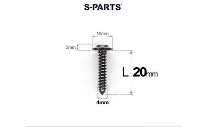 SPARTS M4 Titanium Self-Tapping Screws for Motorcycles