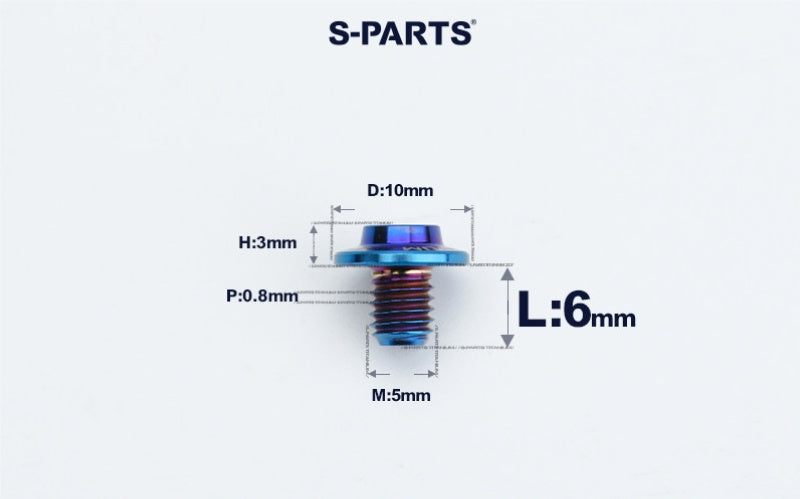 SPARTS A3 M5×L6-50 D10 Titanium Button Head Bolt for Motorcycle & Bicycle Lightweight Custom Fasteners