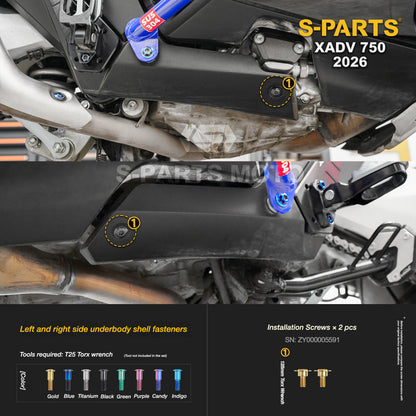 SPARTS Titanium Bolt Kit for Honda X-ADV 750 2026 Bodywork Fasteners