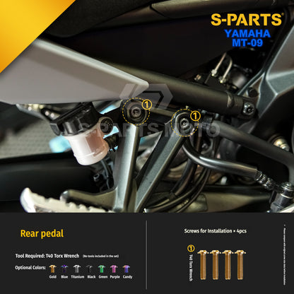 SPARTS Titanium Bolt Kit | TC4 Grade for  Yamaha MT-09 Motorcycle Fasteners