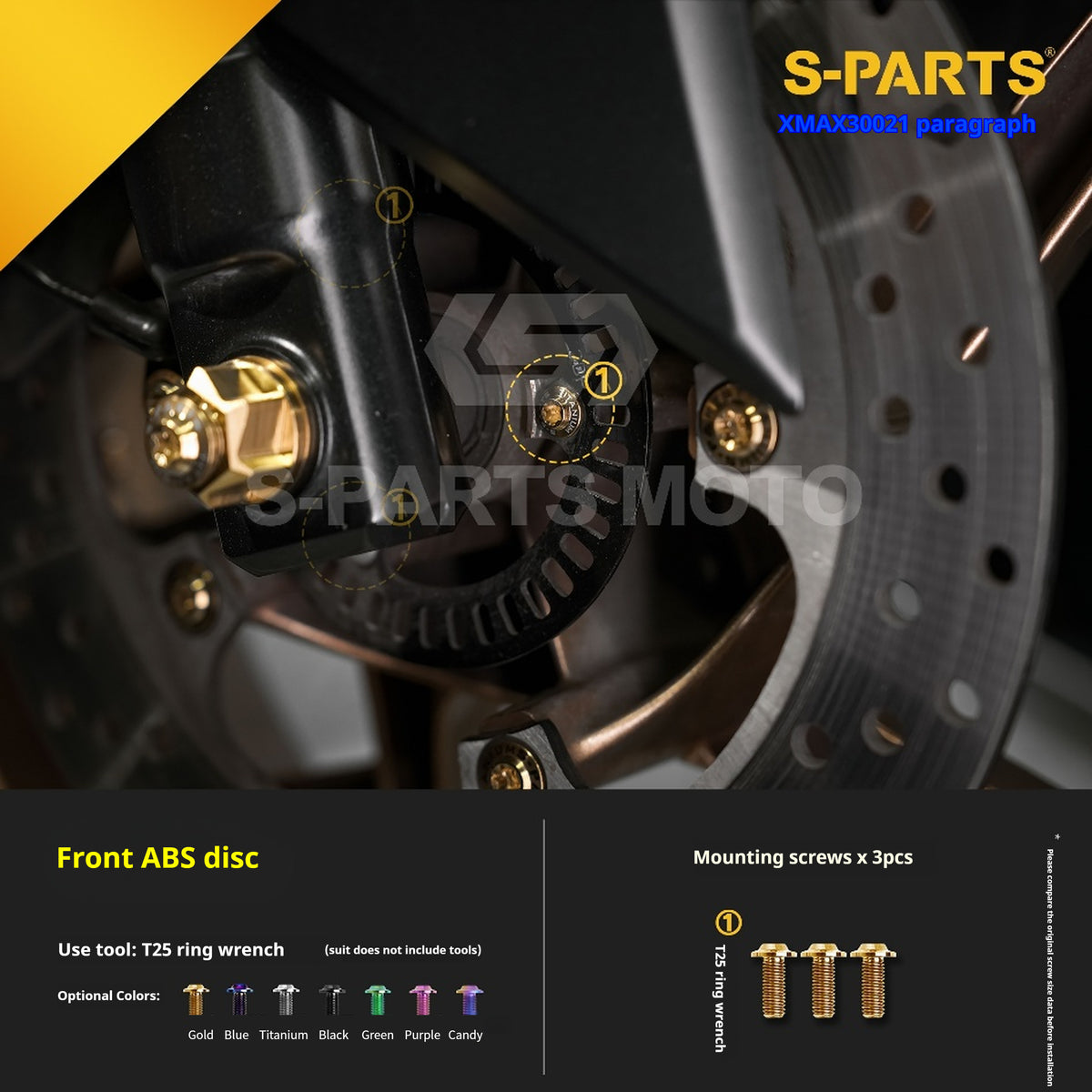 SPARTS Titanium Bolt Kit for 2021 Yamaha XMAX 300 Motorcycle Upgrade