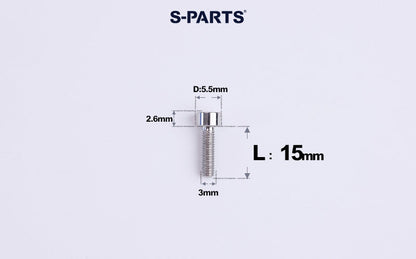 SPARTS M3 L6-20 Classic Button Head Titanium Color Titanium Bolt