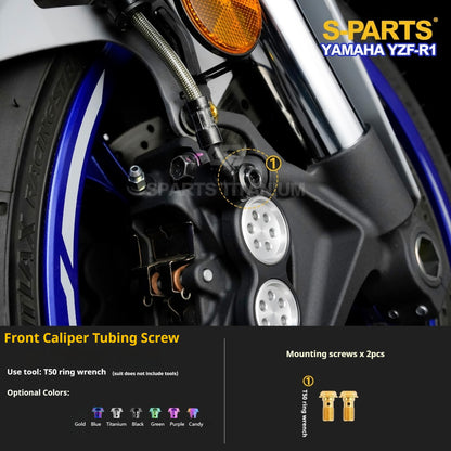 SPARTS TC4 Titanium Bolt Kit for Yamaha YZF-R1 | Motorcycle Titanium Bolt Upgrade