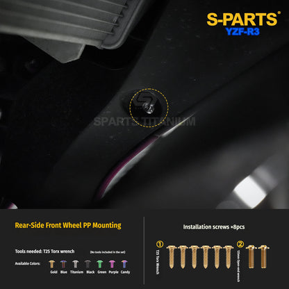 Yamaha YZF-R3 Titanium Fairing & Body Panel Bolts | SPARTS