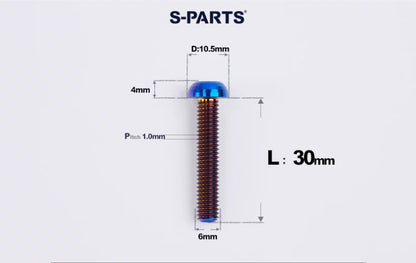 SPARTS M6×8–35mm Titanium Button Head Bolts for Bicycle Brake Calipers