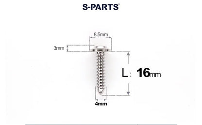 SPARTS M4 D8.5 Titanium Truss Head Self-Tapping Screws for Motorcycles