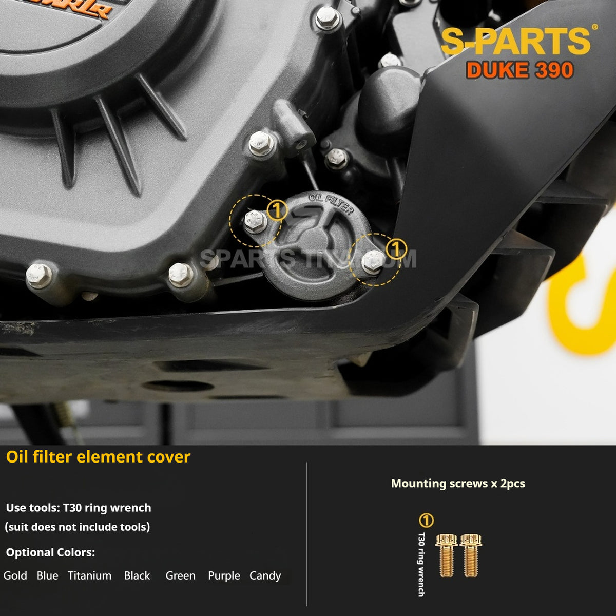 SPARTS KTM Duke 390 Full Bike Titanium Bolt Kit | Premium TC4 Motorcycle Fasteners
