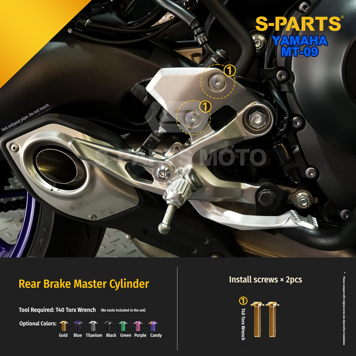 SPARTS Titanium Bolt Kit | TC4 Grade for  Yamaha MT-09 Motorcycle Fasteners