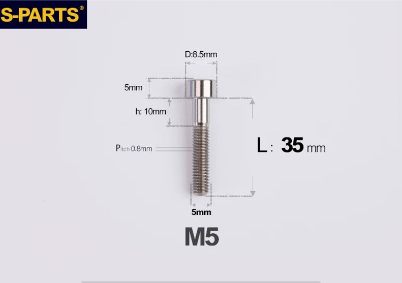 SPARTS M5 Titanium Socket Head Cap Bolts