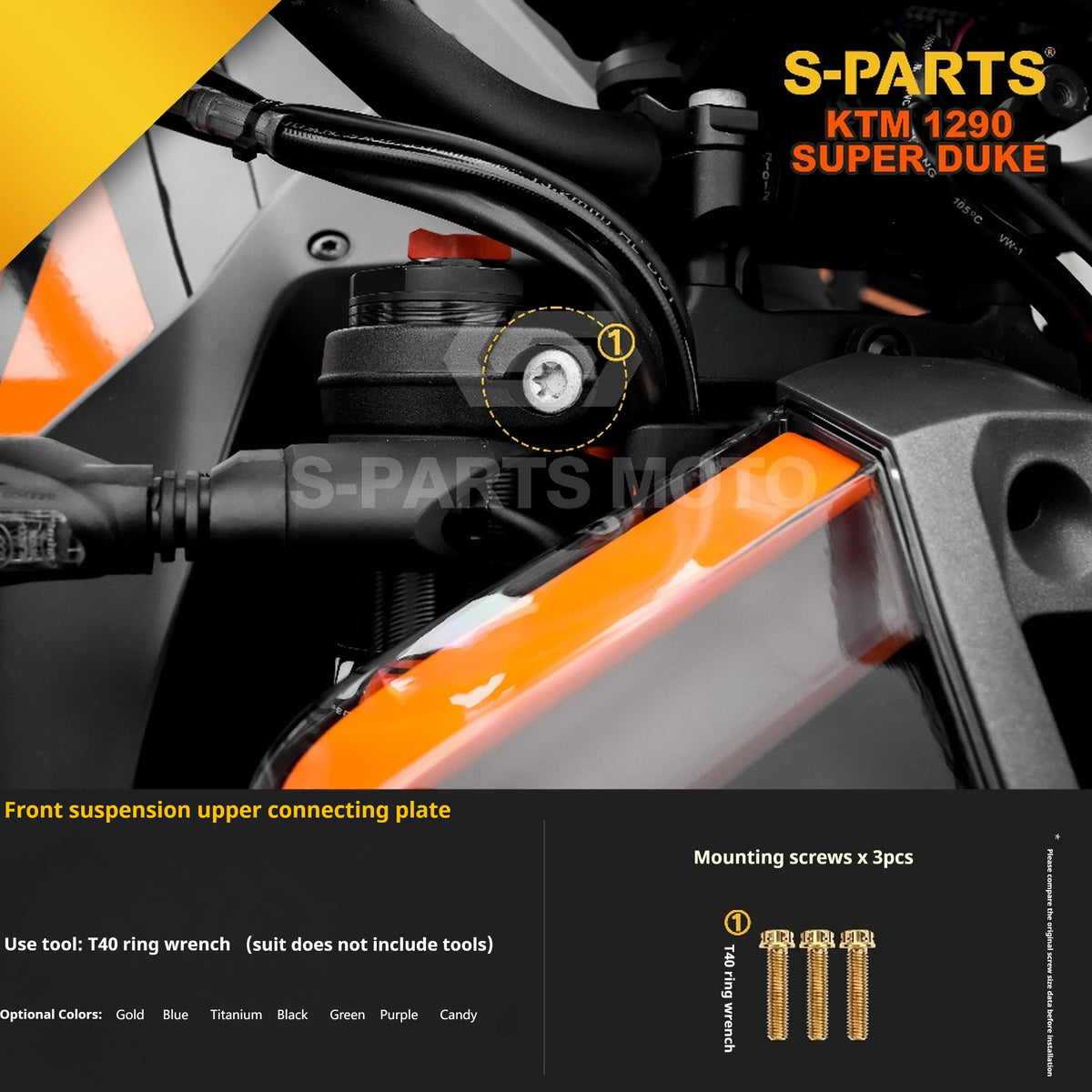 SPARTS Titanium Alloy Fasteners Compatible with KTM Super Duke 1290