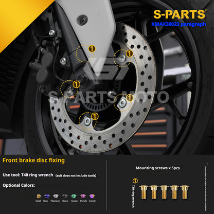 SPARTS Titanium Bolt Set for 2023 XMAX300 | Yamaha Motorcycle Titanium Bolt Upgrade
