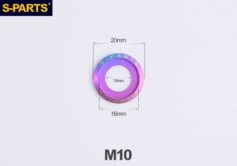 S-PARTS M3 / M4 / M5 / M6 / M8 / M10 / M12 TC4 Titanium Flat Washers forMotorcycles & Bicycles